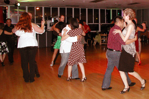 Tango together at the San Jose Milonga